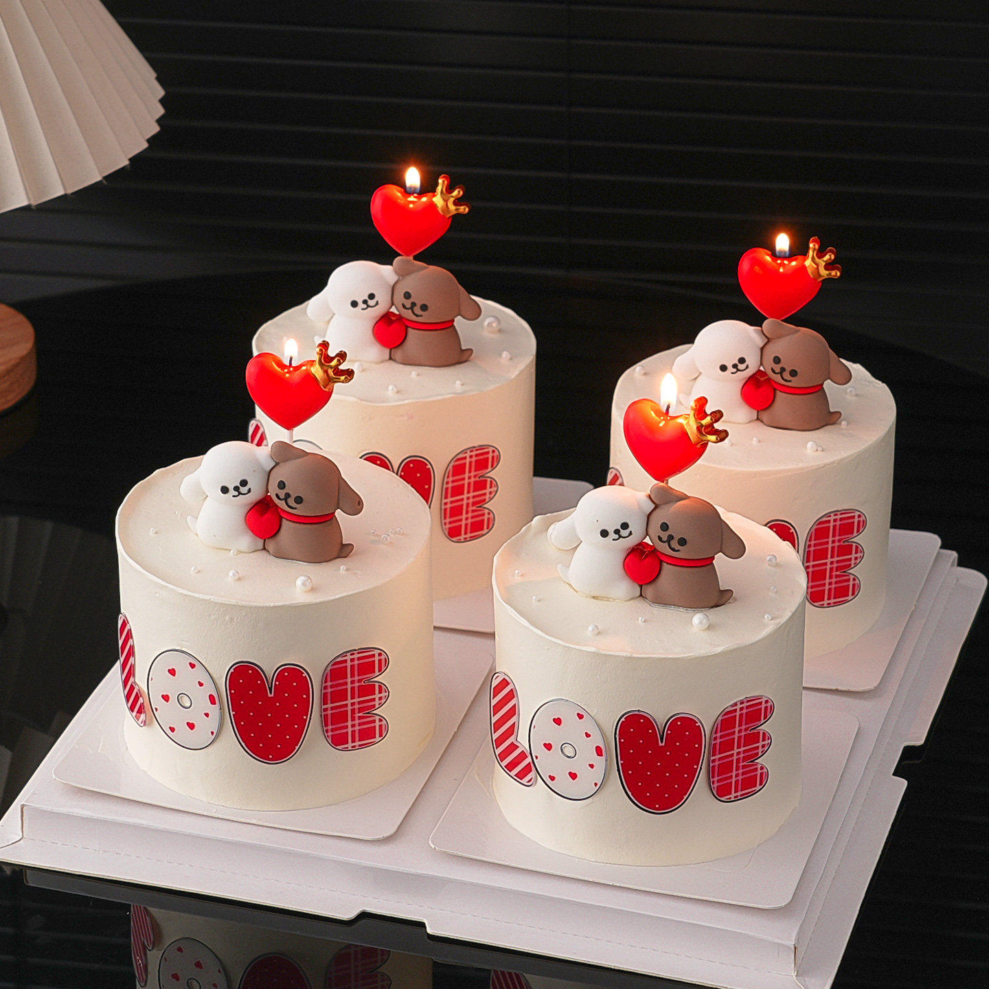 网红2.14情人节蛋糕装饰贴贴线条小狗摆件爱心LOVE亚克力蜡烛装扮,节庆用品/礼品,节日装扮用品,淘宝优惠券,粉丝福利购,淘宝优惠卷