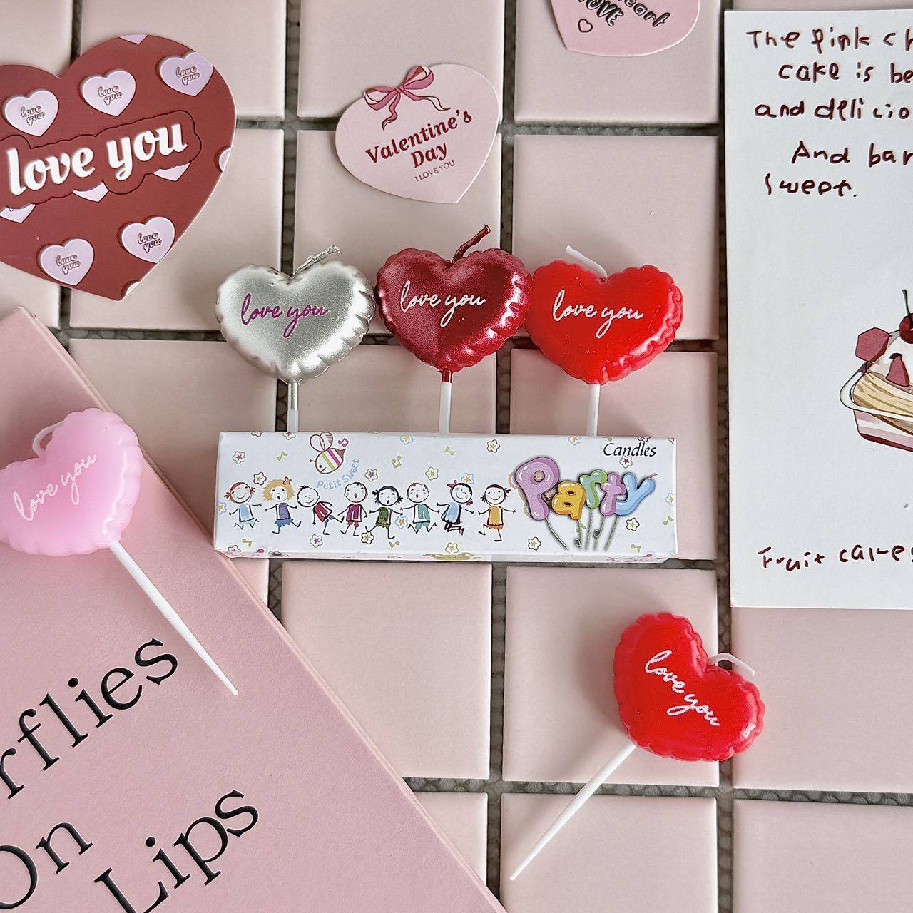 网红七夕情人节蛋糕装饰爱心loveyou蜡烛插件情侣告白氛围感摆件,节庆用品/礼品,蛋糕/烘焙装饰用品,淘宝优惠券,粉丝福利购,淘宝优惠卷