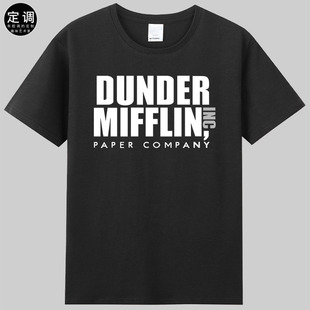 The Mifflin美剧字母t恤衣服纯棉圆领diy Office办公室Dunder