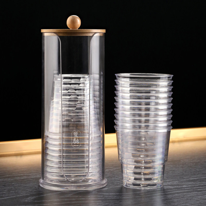 硬质塑料航空杯加厚一次性杯子透明家用水杯太空杯茶杯酒杯带收纳,餐饮具,塑杯,淘宝优惠券,粉丝福利购,淘宝优惠卷