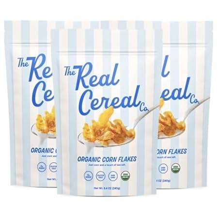 The Real Cereal Company， Organic Corn Flakes Cereal 3-Pac