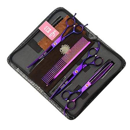 LILYS PET Professional PET Grooming Scissors Kit，Coated T