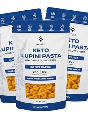 Aviate Keto Pasta Elbows - Low Carb (3g Net) Lupini Noodl