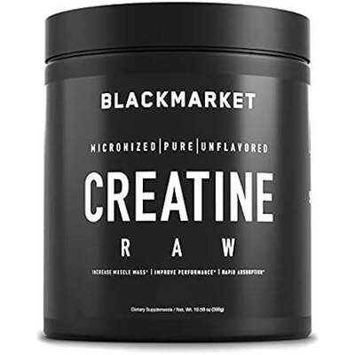 BLACKMARKET RAW Creatine - Workout Powder Drink Mix for M