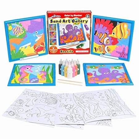 READY 2 LEARN Sand Art Gallery - Color by Number - Sea Li