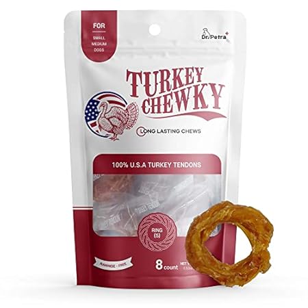 TURKEY CHEWKY, Turkey Tendon for Dogs, Rawhide Free Chews
