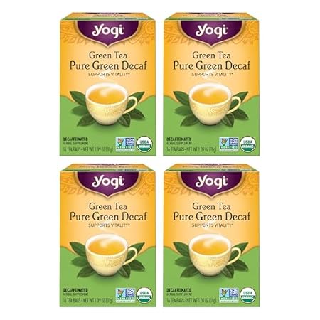 Yogi Tea Green Tea Pure Green Decaf Tea - 16 Tea Bags per