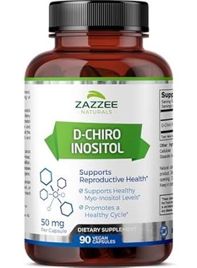 Zazzee D-Chiro-Inositol， 50 mg per Capsule， 90 Vegan Caps