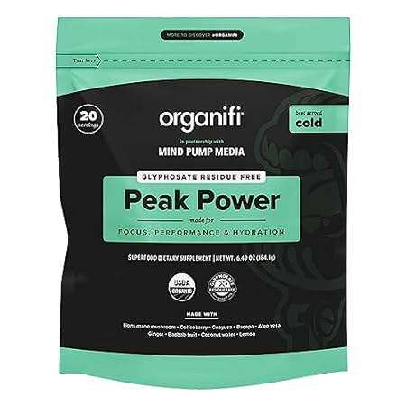 Organifi Peak Power， Pre Workout Powder to Support Hydrat