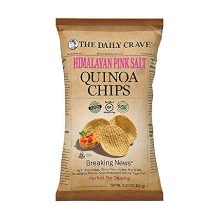 The Daily Crave Himalayan Pink Salt Quinoa Chips， 4.25 Oz