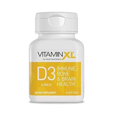 VitaminXL D3 High Potency Daily Vitamin D 5000 IU 125mcg