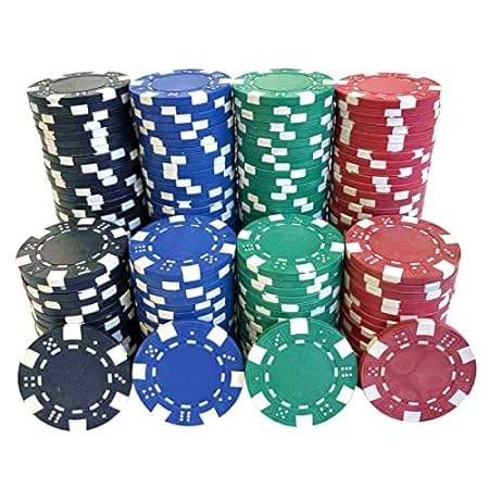SEETOOOGAMES 11.5g Clay Composite Dice Striped Casino Pok
