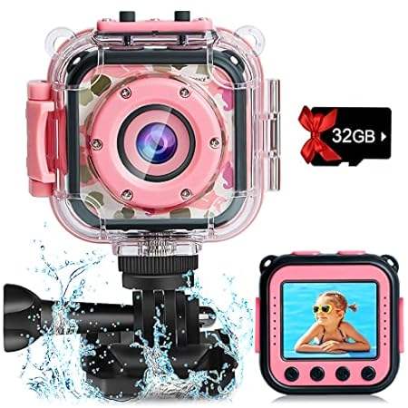 PROGRACE Kids Camera Waterproof Gift Toy - Children Digit