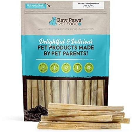 Raw Paws 10-inch Compressed Rawhide Sticks for Dogs， 20-c