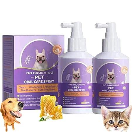 Pet Oral Spray Clean Teeth， Teeth Cleaning Spray for Dogs