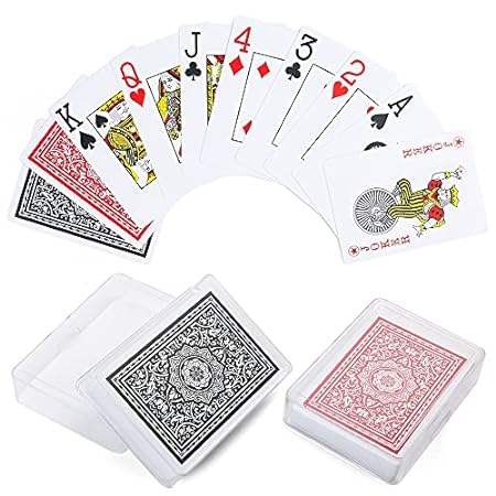 LotFancy Waterproof Playing Cards， Large Print， 100% Plas
