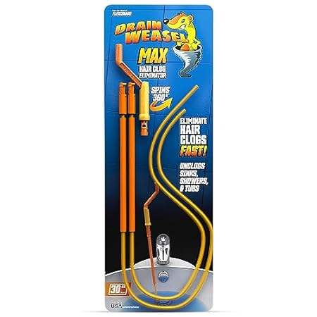 FlexiSnake The Drain Weasel MAX - 30 inch - Drain Hair Cl
