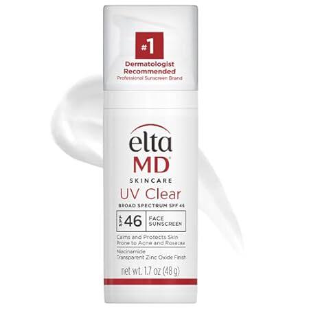 EltaMD UV Clear Face Sunscreen， Protects and Calms Sensit