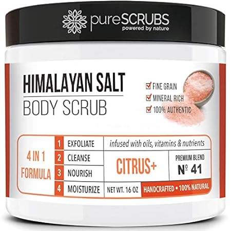 pureSCRUBS Premium Pink Himalayan Salt Body Scrub Set - L