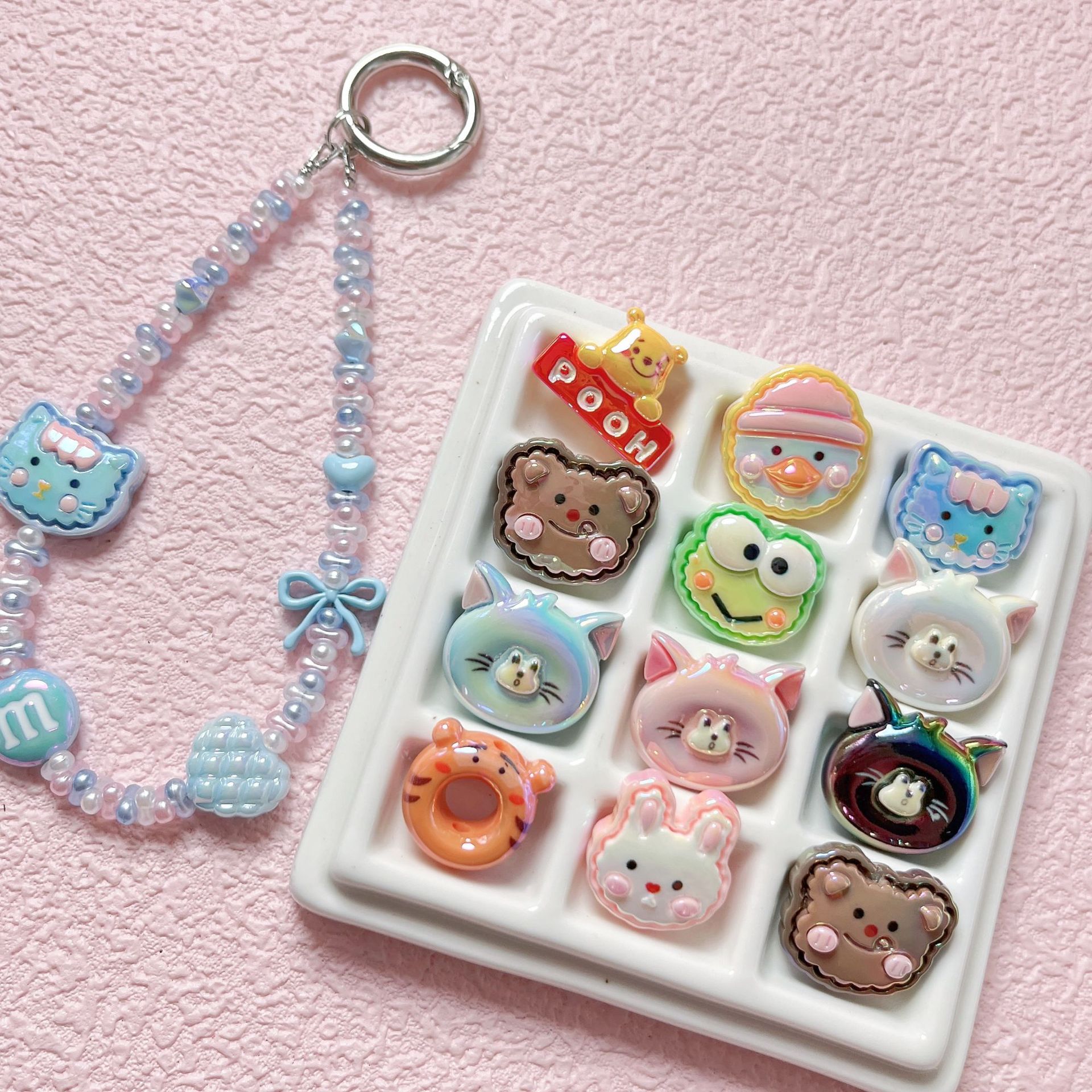 可爱卡通uv镀彩小熊猫咪兔子