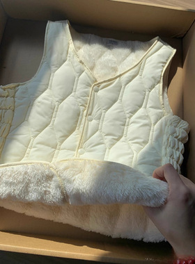 秋冬保暖战衣!2025新款羽绒棉马甲女外穿背心内胆内搭白色加毛绒