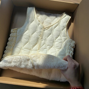 秋冬保暖战衣! 2025新款羽绒棉马甲女外穿背心内胆内搭白色加毛绒