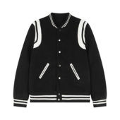 TAKE OFF韩国高定LP风格 棒球服潮牌宽松情侣飞行夹克短外套羊毛呢