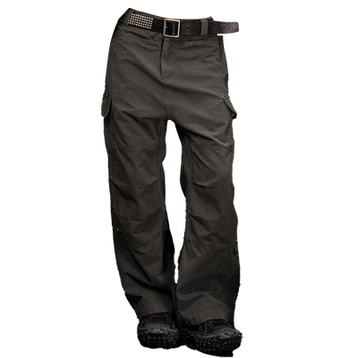 宽松多功能工装长裤男