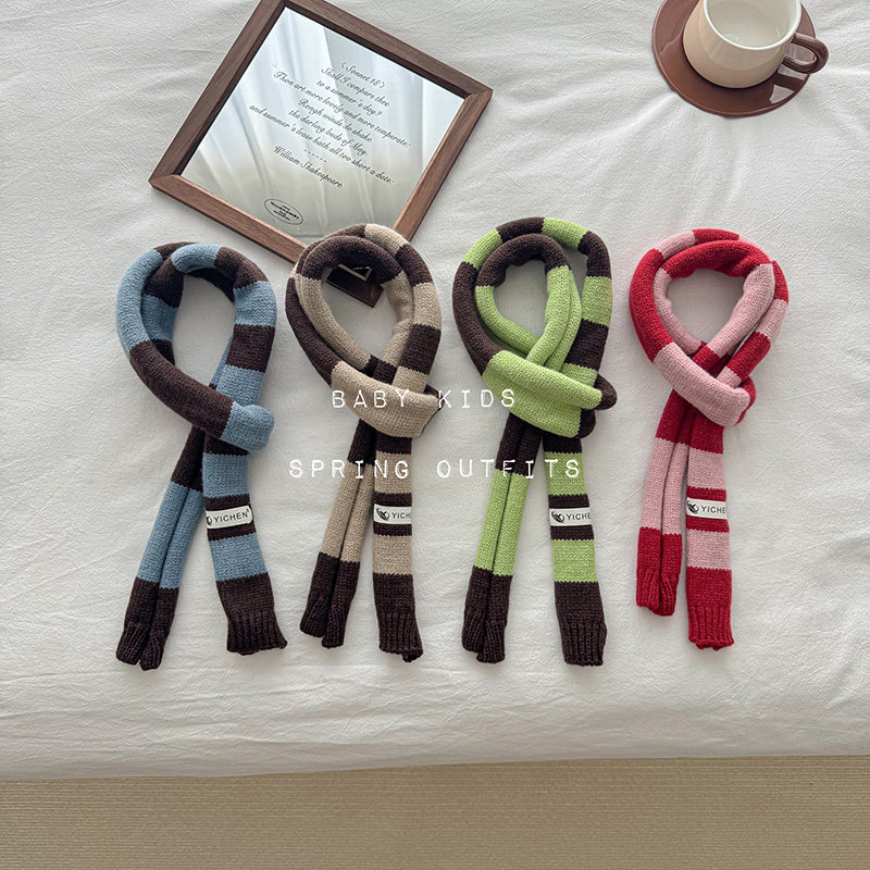儿童围巾INS韩国洋气撞色秋冬保暖围巾男女宝宝简约百搭围脖潮范,童装/婴儿装/亲子装,围巾,淘宝优惠券,粉丝福利购,淘宝优惠卷