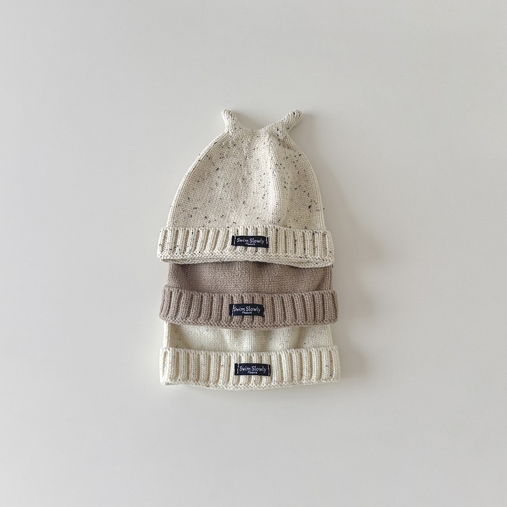 男女宝宝中性秋冬毛线帽婴幼儿童可爱超萌保暖触角针织套头帽子潮