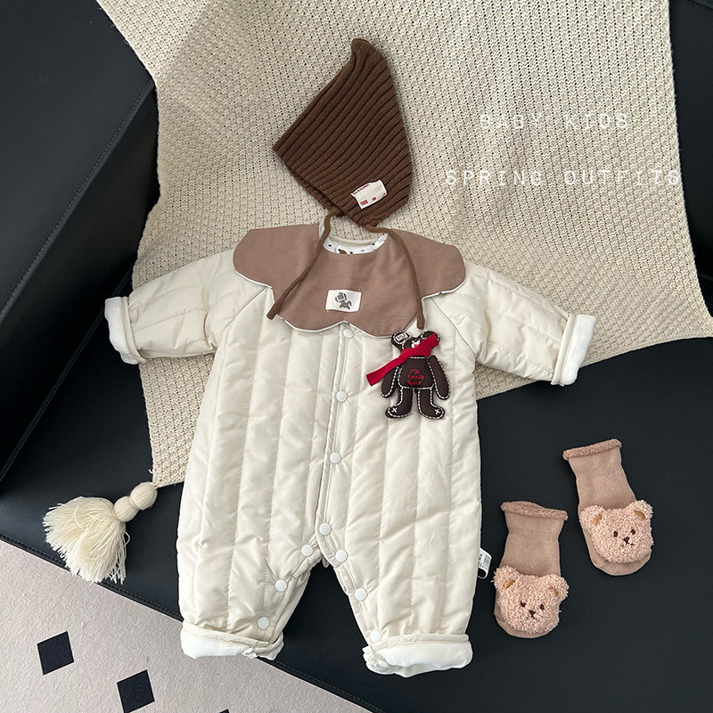 ins儿童冬季棉服男女宝宝冬装加棉加绒棉袄婴幼儿外出保暖连体衣,童装/婴儿装/亲子装,连身衣/爬服/哈衣,淘宝优惠券,粉丝福利购,淘宝优惠卷