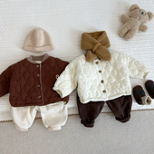 加绒加棉外套婴幼儿童冬装 ins冬季 男女宝宝冬季 外出保暖棉服棉袄