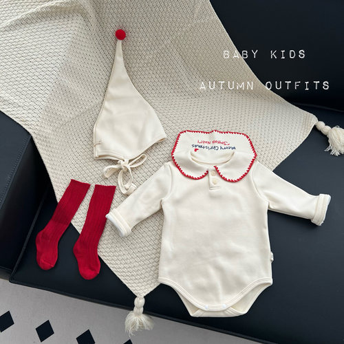 婴幼儿秋冬季衣服加厚男女宝宝加绒连体衣圣诞加绒拍照包屁衣哈衣