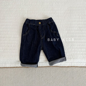 ins春秋男女宝宝休闲宽松软牛仔裤 婴幼儿童外出潮范阔腿洋气长裤