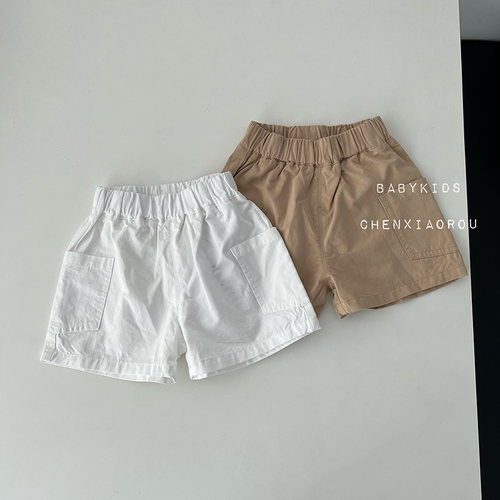 男宝宝夏季裤子婴幼儿童夏装百搭洋气工装短裤韩版小童白色休闲裤