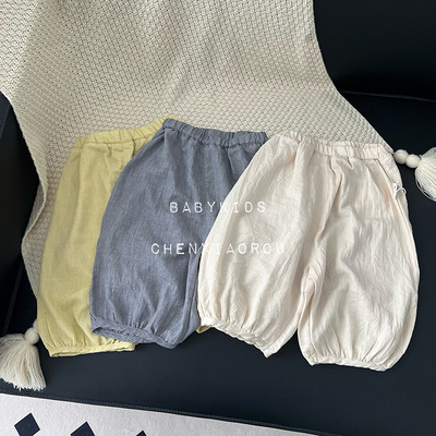 男女宝宝夏季裤子婴幼儿童夏装薄款休闲裤百搭凉快防蚊裤空调裤子