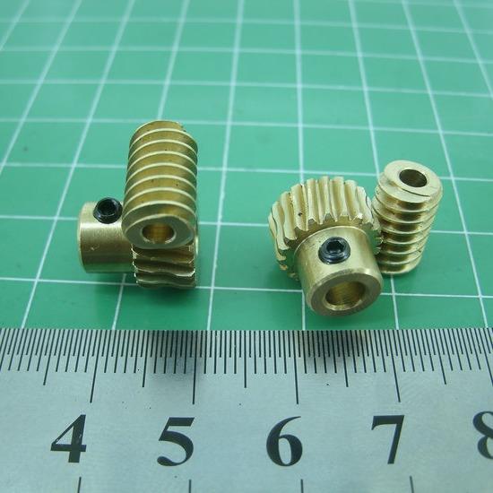 电机马达输出铜蜗杆蜗轮0.5模数小减速比1:10智能家居遥控门锁