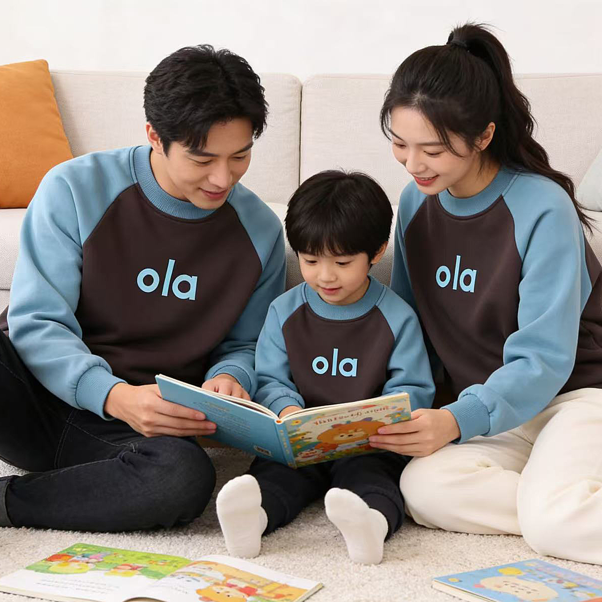 亲子装秋冬装一家三口四口卫衣潮