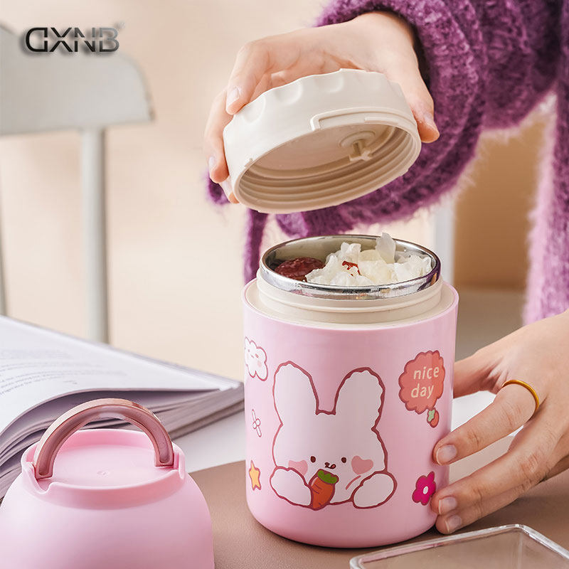 卡通304不锈钢长保温煲汤罐上班族便携饭桶提手杯可爱早餐带粥杯,餐饮具,保冷/保温杯,淘宝优惠券,粉丝福利购,淘宝优惠卷