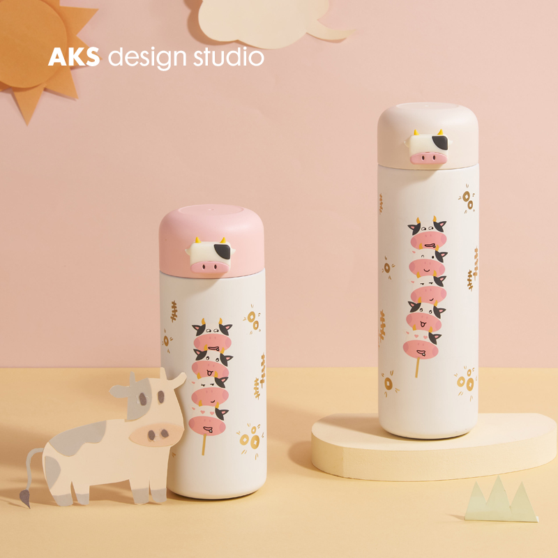 AKS卡通304不锈钢儿童情侣保温杯