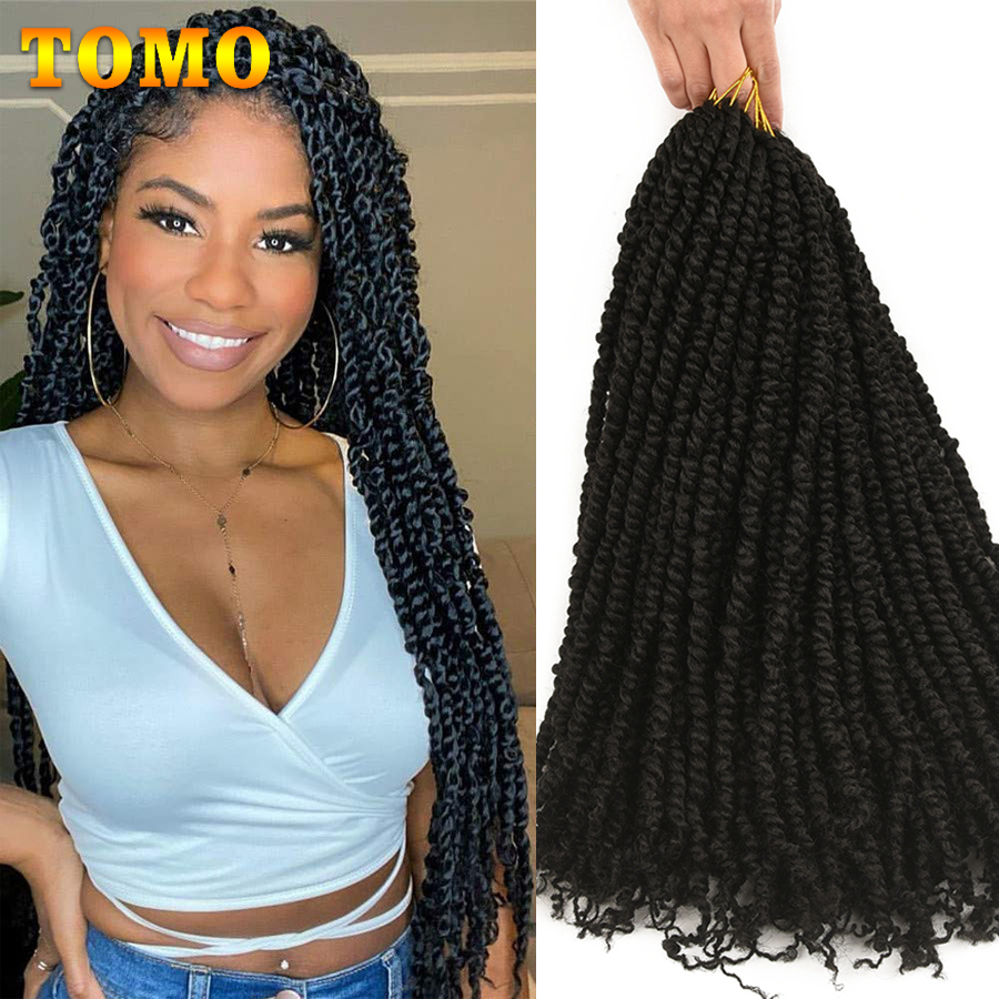 Pre-looped Passion Twist Crochet Braids Ombre Synthetic Hair