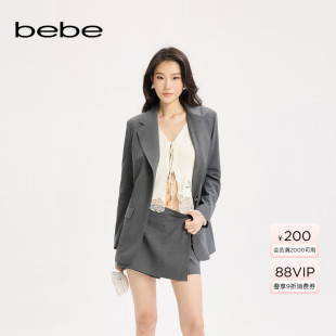 气质成熟风西装 女士纯色长袖 外套340203 新款 bebe2025秋季