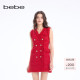 酒红色千金风无袖 女士经典 重工连衣裙150011 新款 bebe2026春季