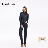 直筒双线设计牛仔裤 bebe秋季 系列女士长款 311012