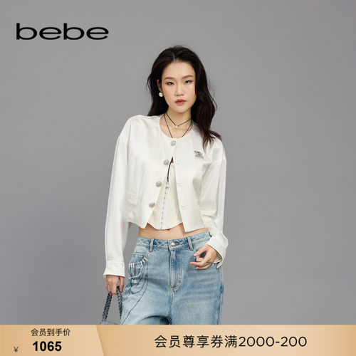 bebe春季新款茧型夹克外套