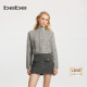 bebe冬季 430605 针织开衫 系列女士含羊驼毛圆领时尚 休闲长袖