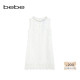 女士白色气质风无袖 bebe2025夏季 新款 蕾丝花边H型连衣裙250002