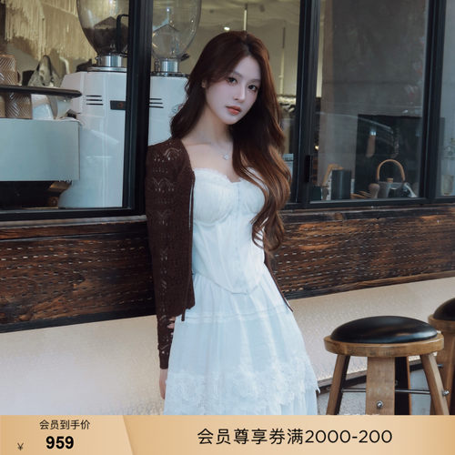 【博主同款】bebe2026夏季新款女士气质优雅风针织开衫230602