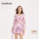 博主同款 bebe2025秋季 新款 女士气质长袖 镂空连衣裙350025
