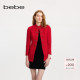 bebe冬季 女士气质风含羊毛红色立领夹克外套440305